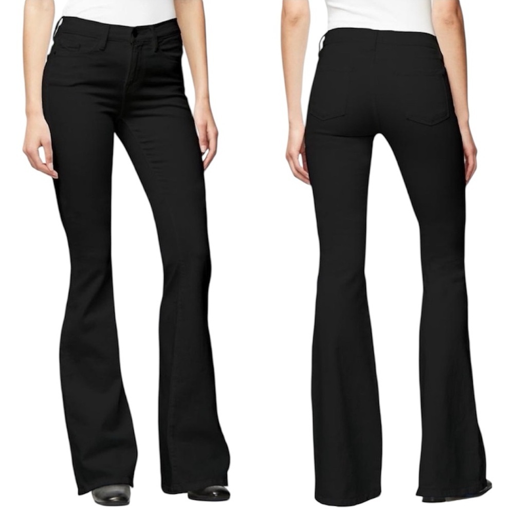 Frame Denim Forever Karlie High Waist Flare Jeans Film Noir